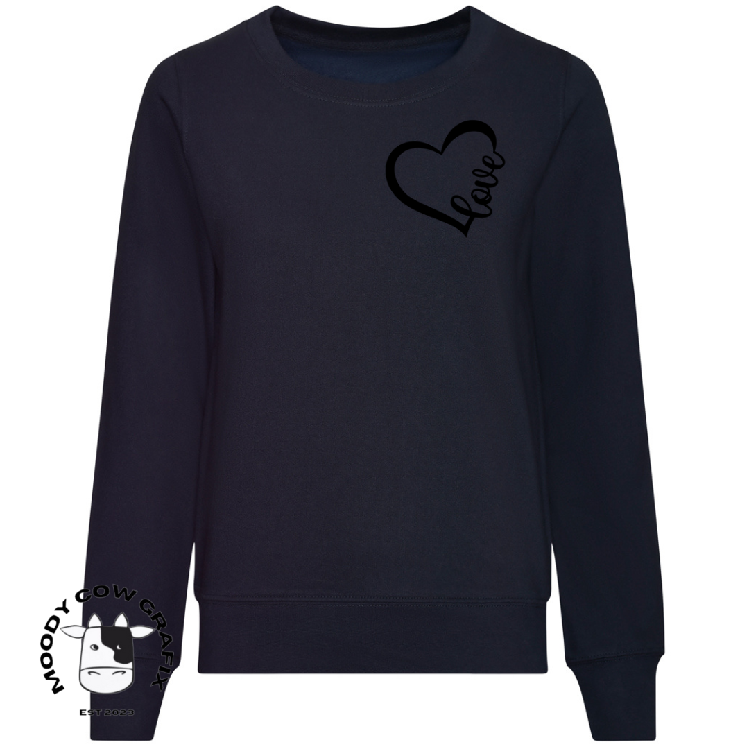 Love / Heart Ladies Sweatshirt