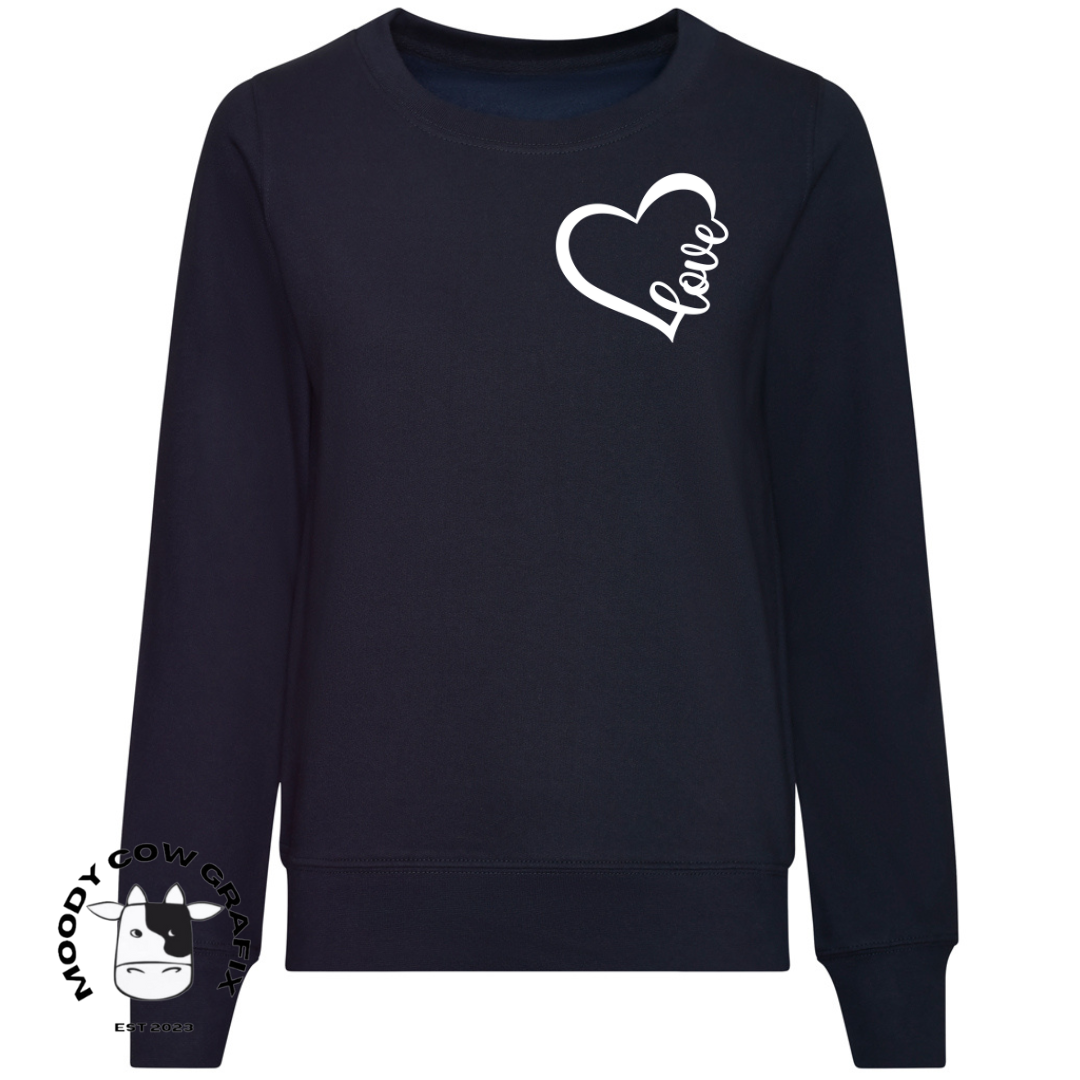 Love / Heart Ladies Sweatshirt