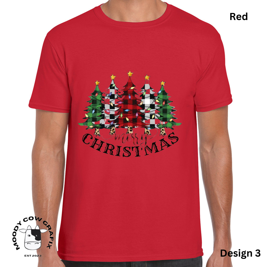 Custom Design Christmas T-Shirt - Multiple Designs