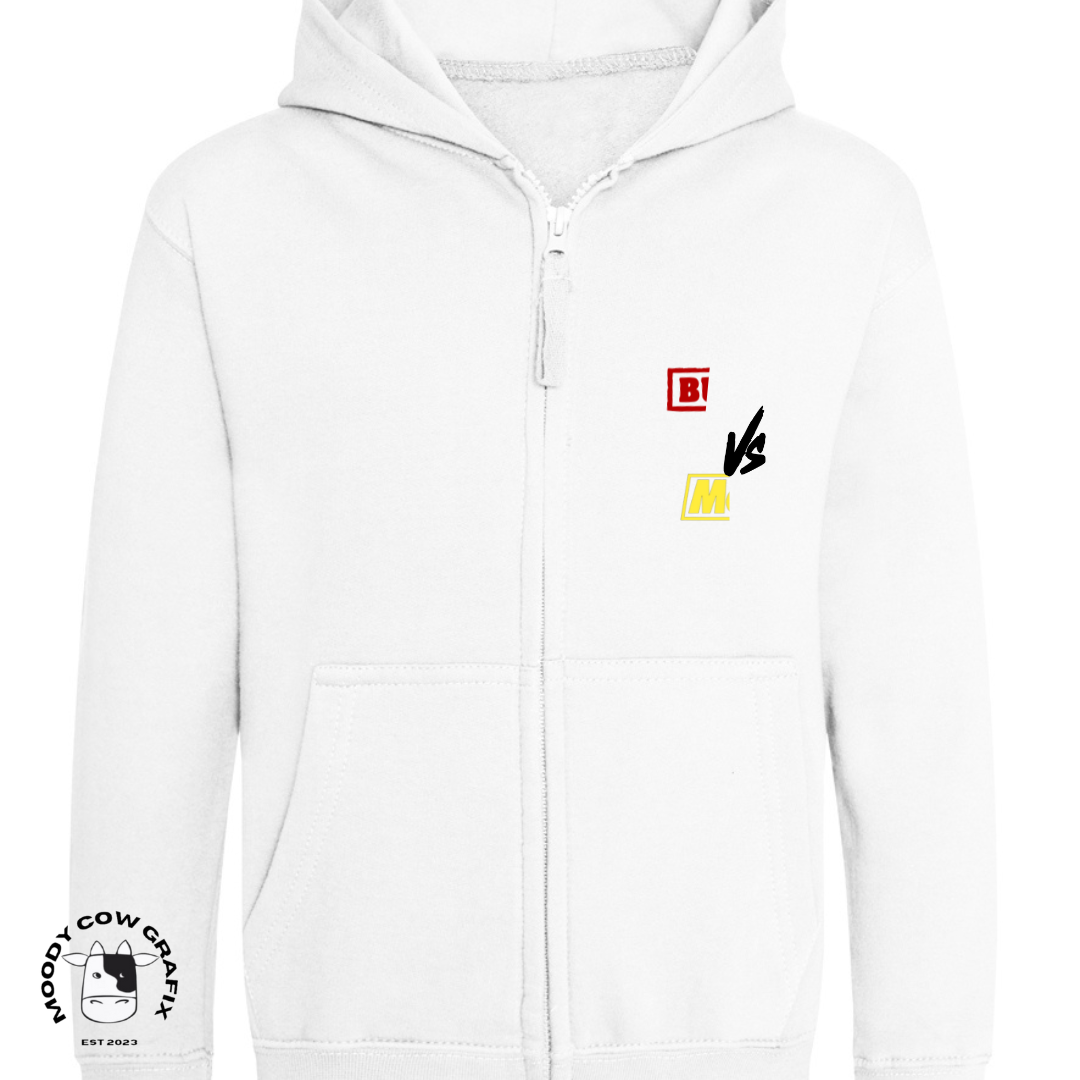 Custom Design Zip Up Hoodie - The Ultimate Face Off- *Childrens*