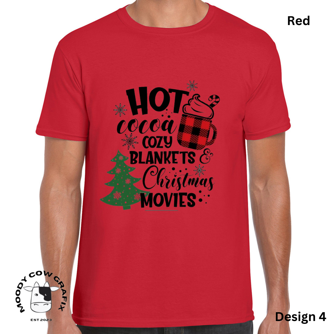 Custom Design Christmas T-Shirt - Multiple Designs