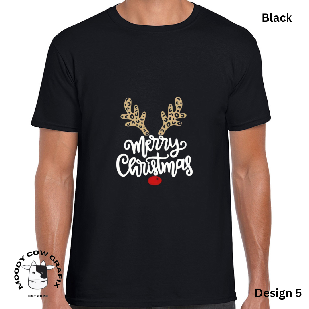 Custom Design Christmas T-Shirt - Multiple Designs