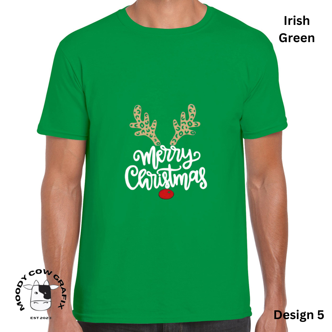 Custom Design Christmas T-Shirt - Multiple Designs