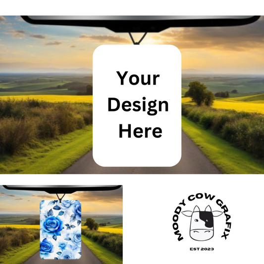 Personalised / Custom Design Hanging Unscented Car Air Freshener