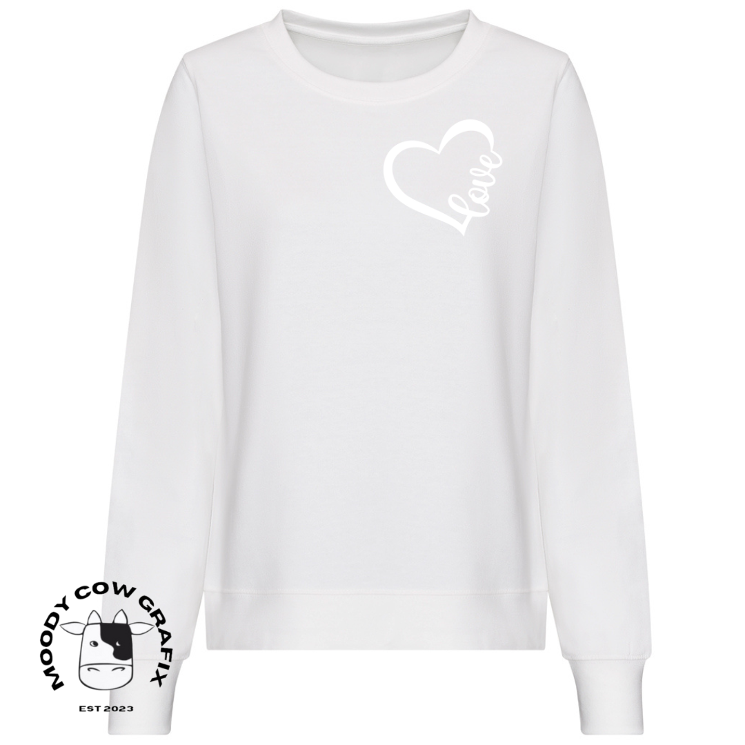 Love / Heart Ladies Sweatshirt