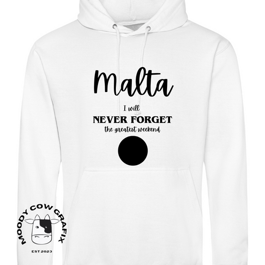 Custom Design Malta 2024 Hoodie - The Greatest Weekend