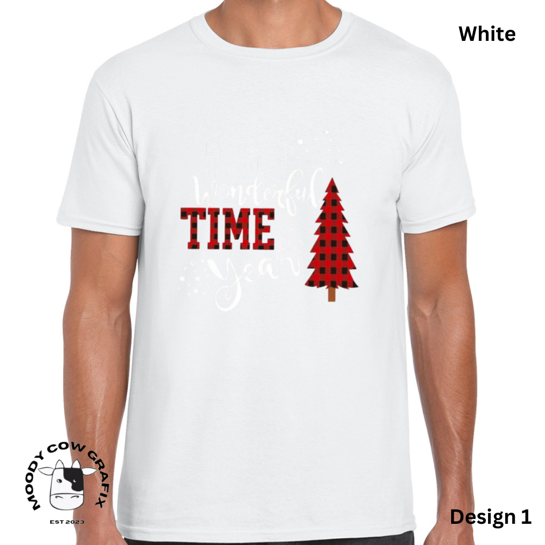 Custom Design Christmas T-Shirt - Multiple Designs