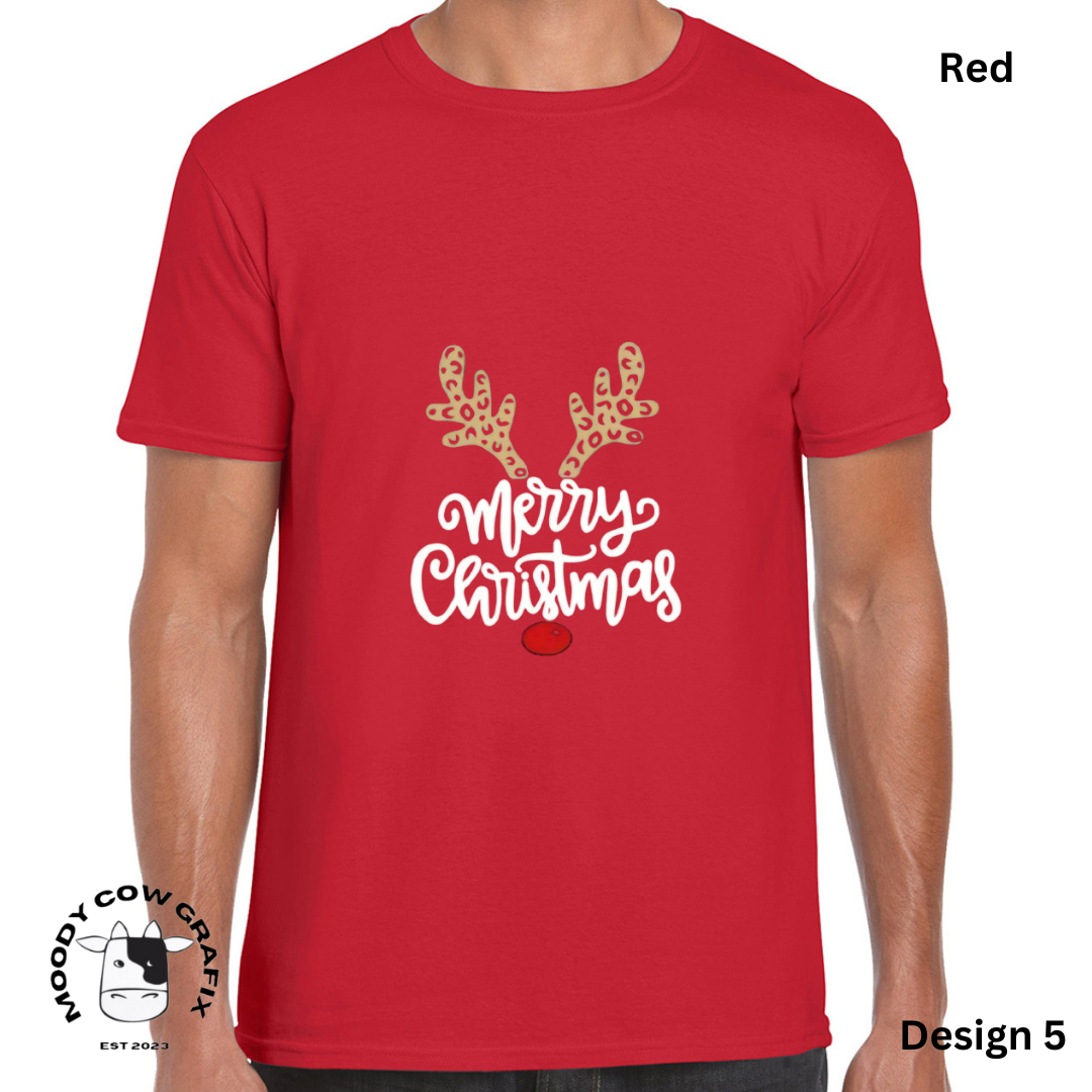 Custom Design Christmas T-Shirt - Multiple Designs