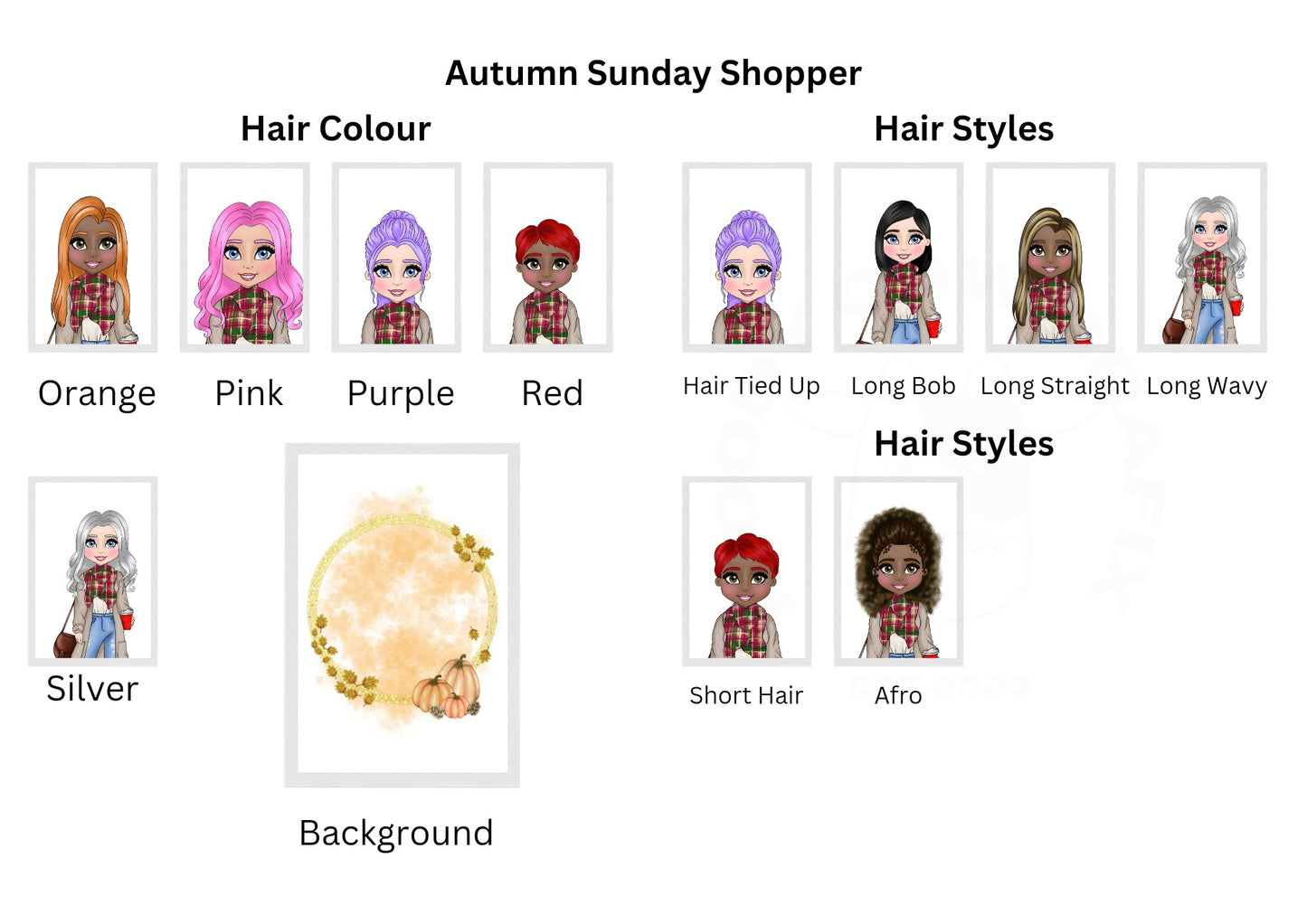 Personalised 'Autumn Sunday Shopper' Character Mug