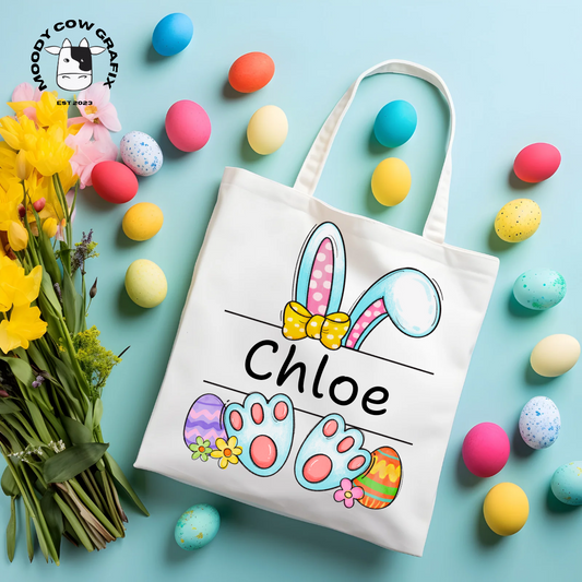 Personalised Easter Bunny Children's Tote Bag
