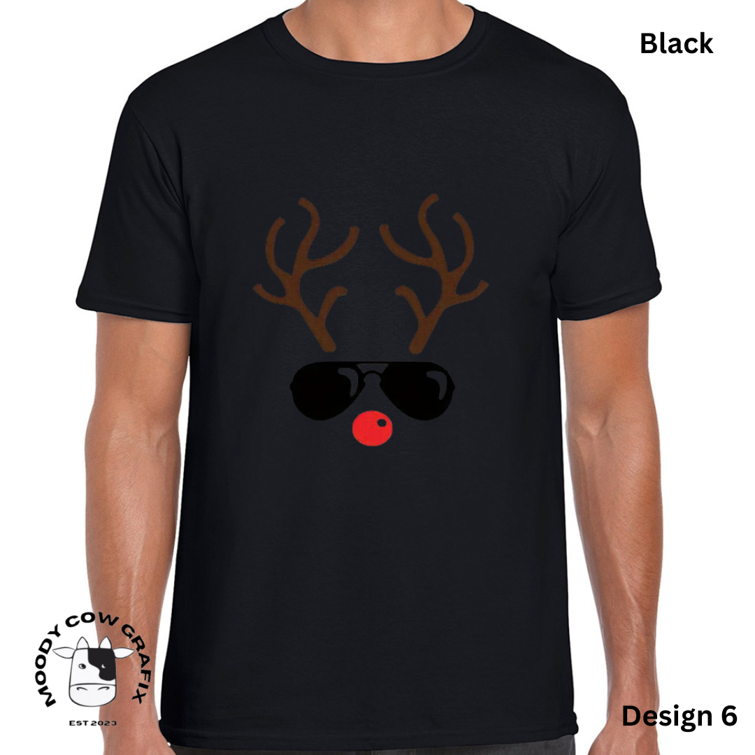 Custom Design Christmas T-Shirt - Multiple Designs