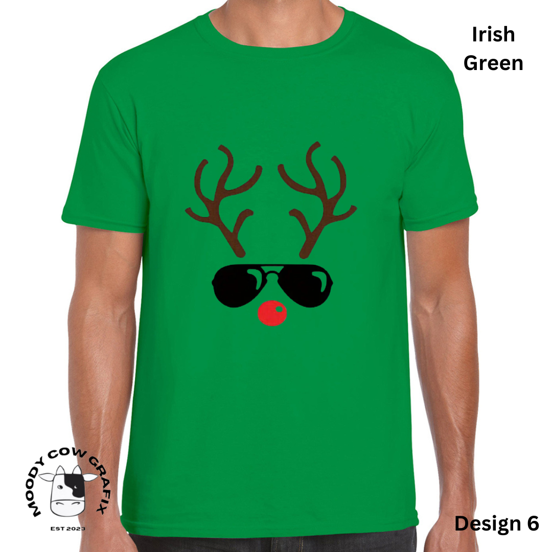 Custom Design Christmas T-Shirt - Multiple Designs