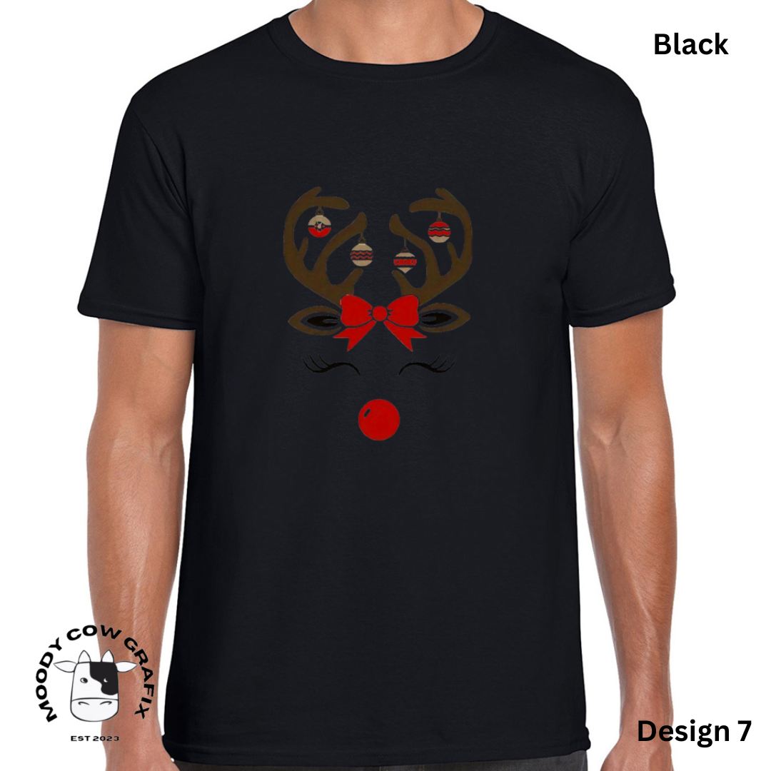 Custom Design Christmas T-Shirt - Multiple Designs