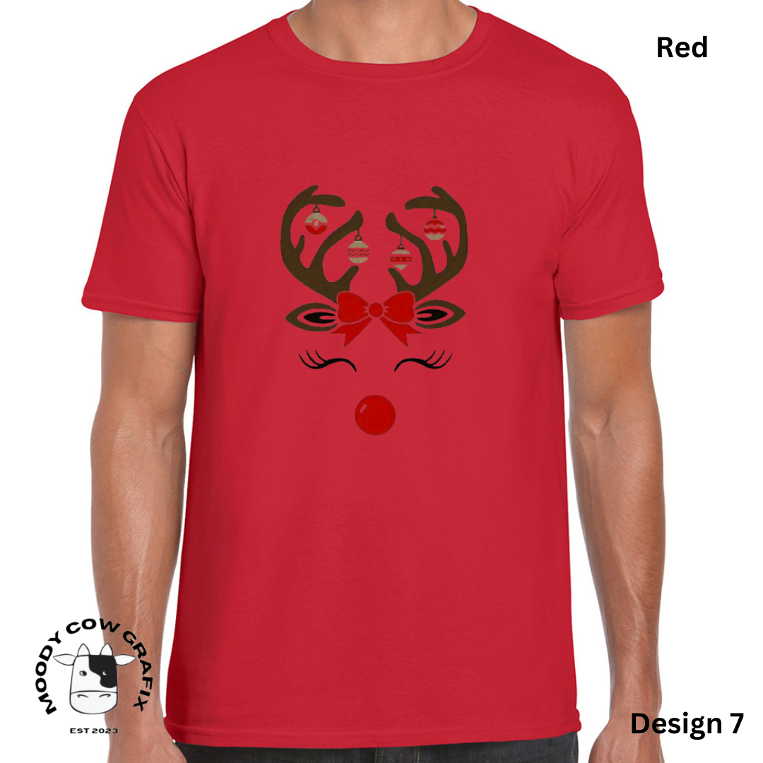 Custom Design Christmas T-Shirt - Multiple Designs