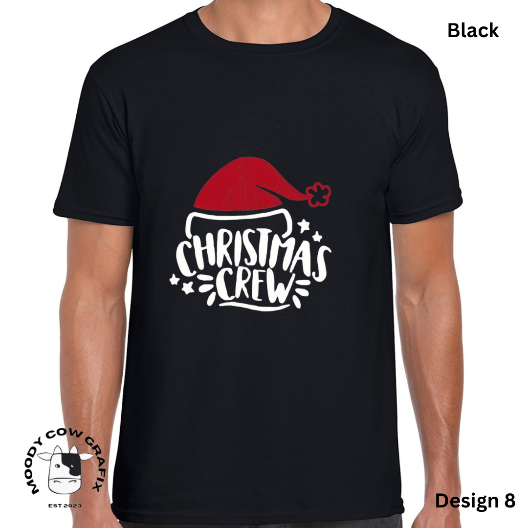 Custom Design Christmas T-Shirt - Multiple Designs