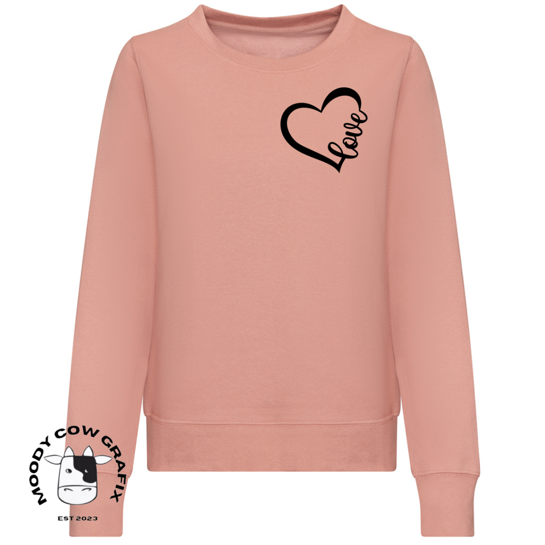 Love / Heart Ladies Sweatshirt