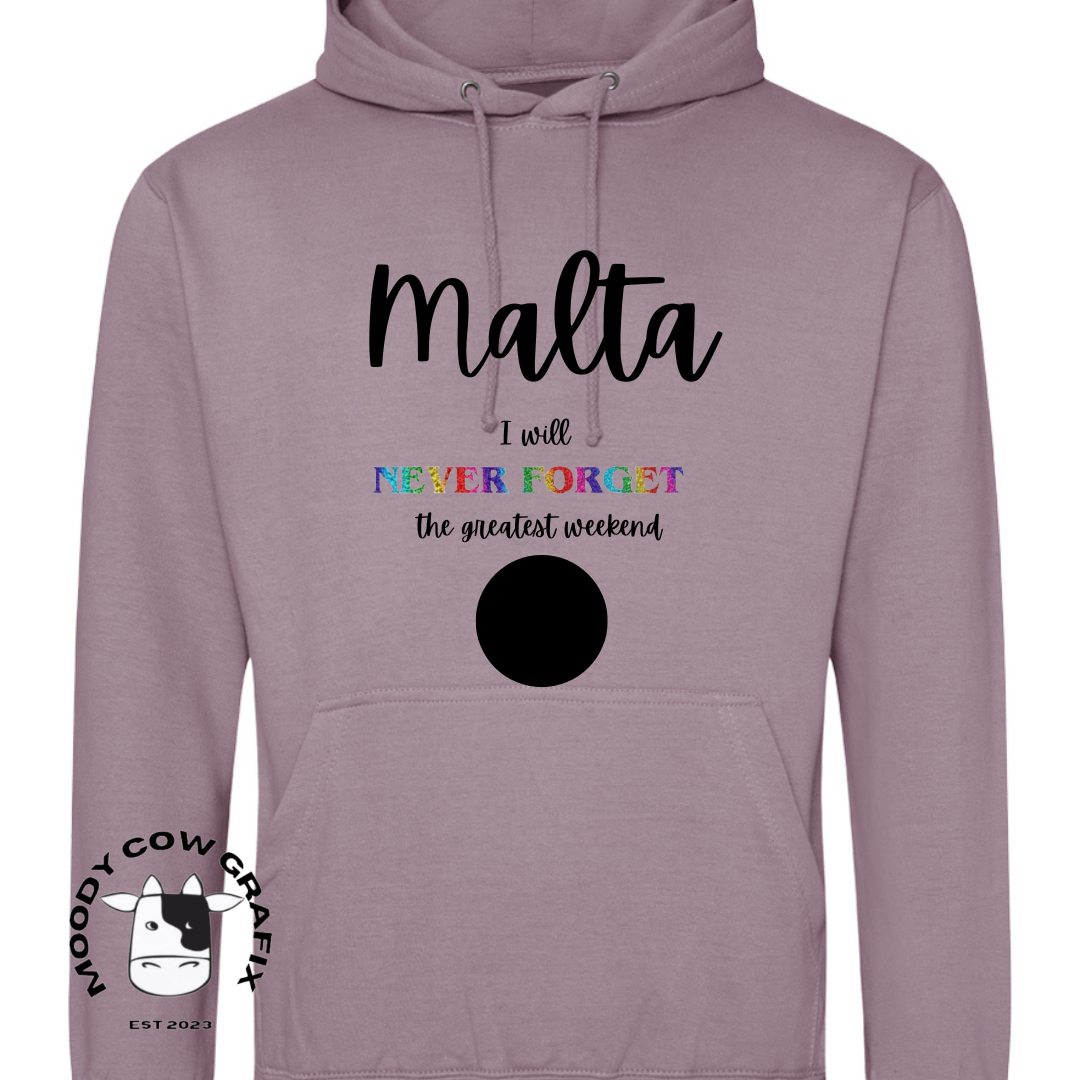 Custom Design Malta 2024 Hoodie - The Greatest Weekend.