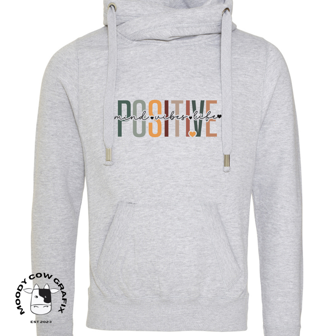 Positive "You Are" Cross Neck Hibernate Style Hoodie