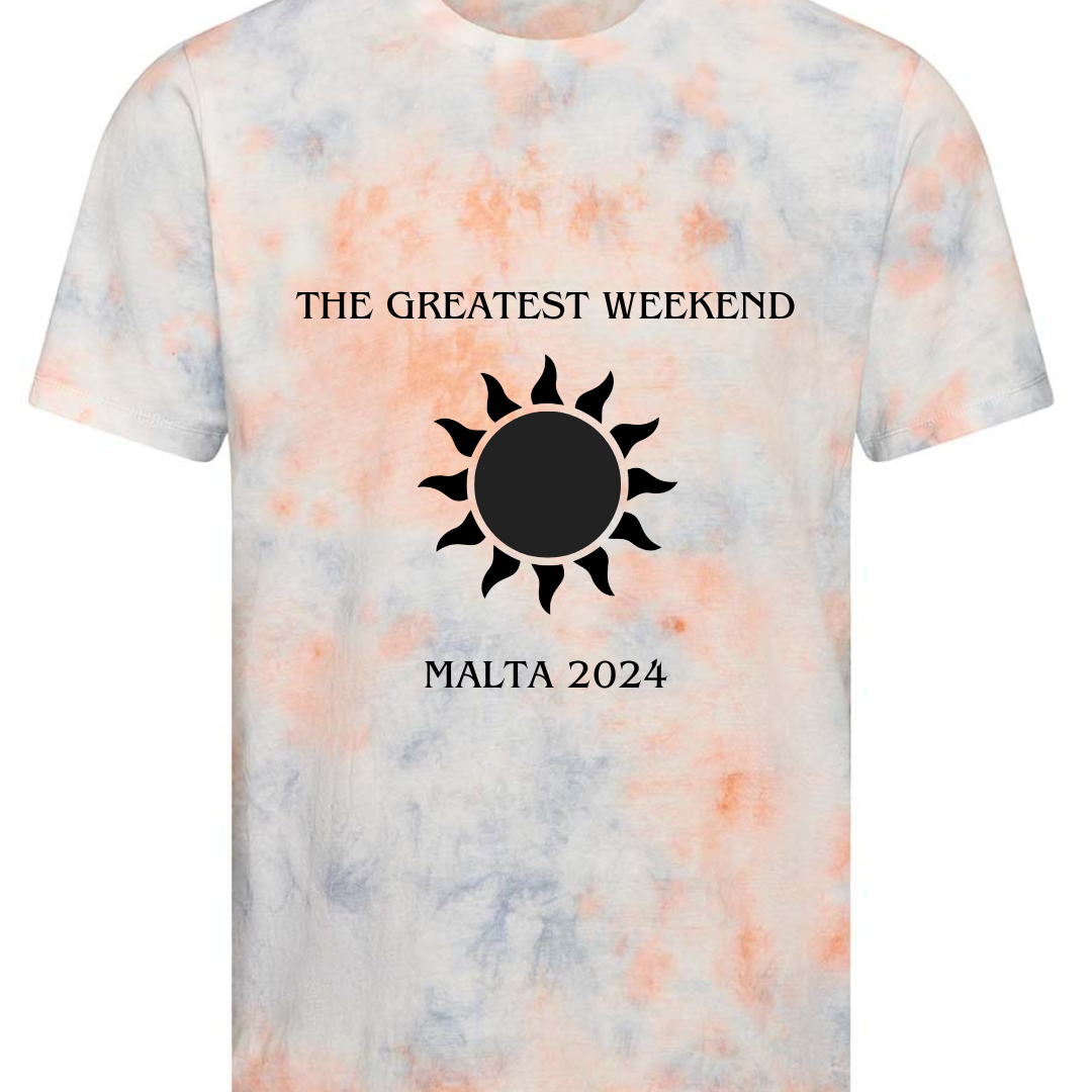 Custom Design Malta 2024 - Tie Dye T-Shirt