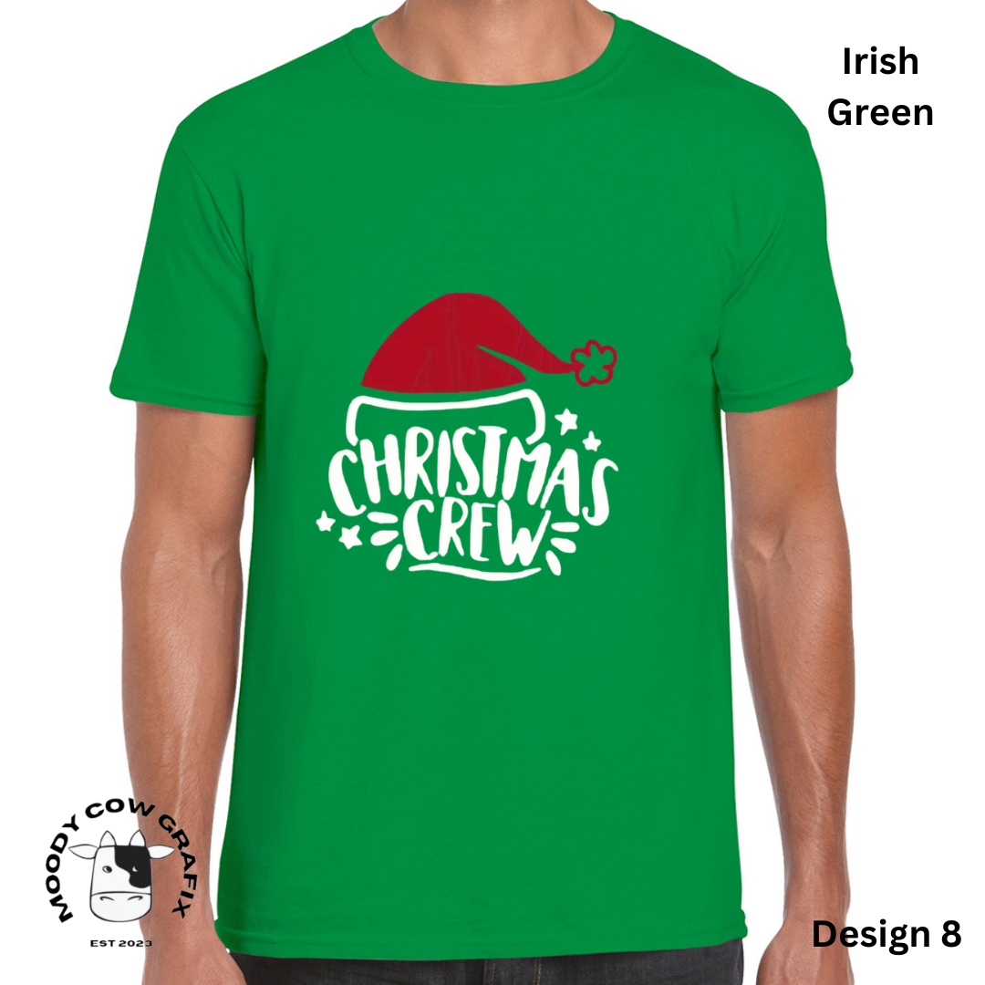 Custom Design Christmas T-Shirt - Multiple Designs