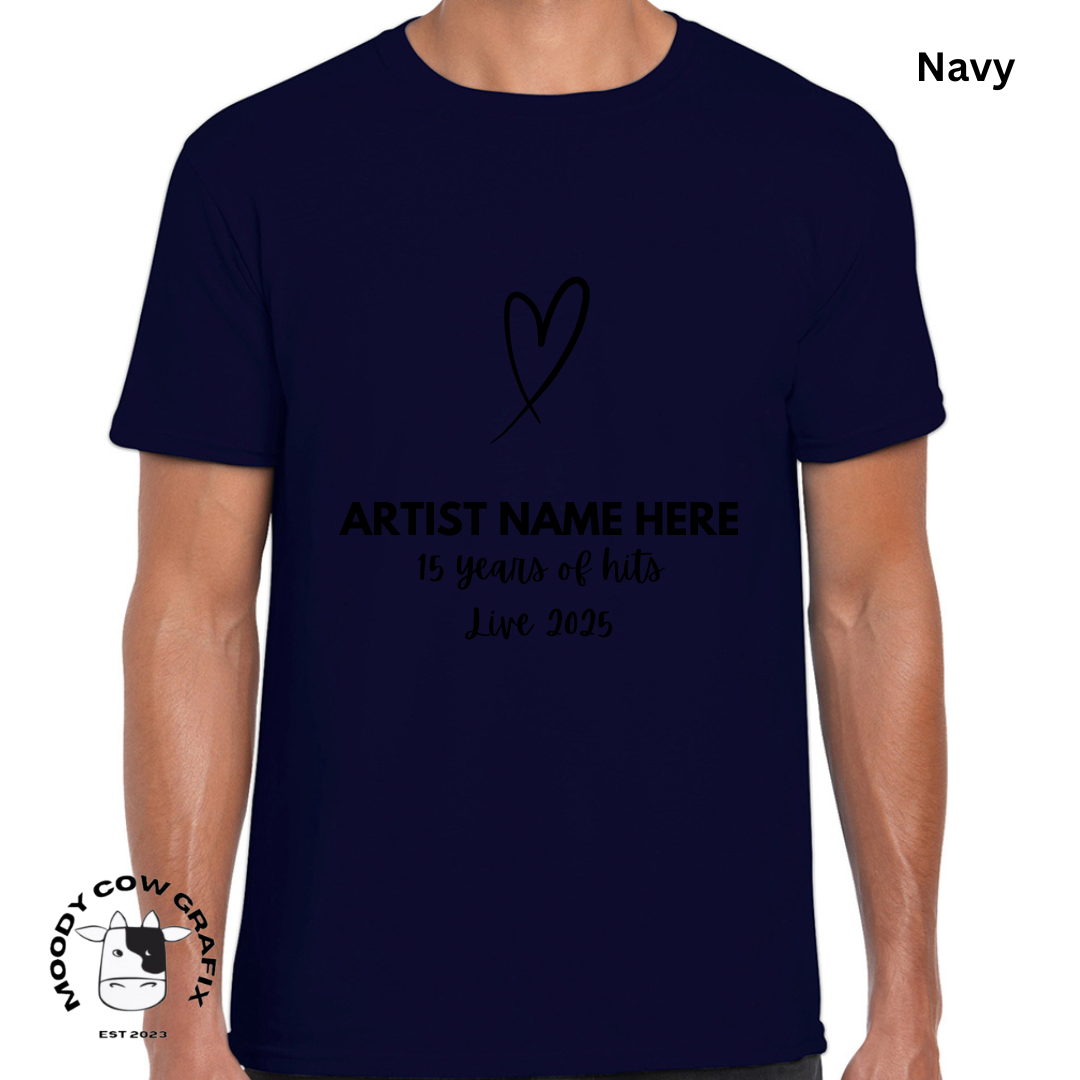 Custom Design -Unisex T-Shirt (Blue Colours) - 15 Years of Hits Live 2025