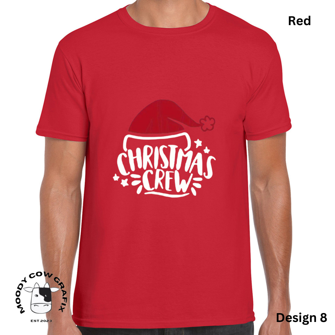 Custom Design Christmas T-Shirt - Multiple Designs