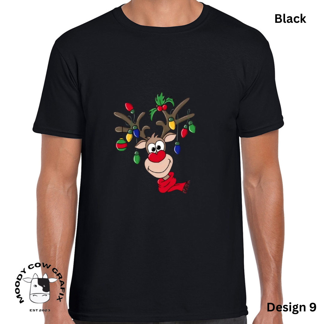 Custom Design Christmas T-Shirt - Multiple Designs