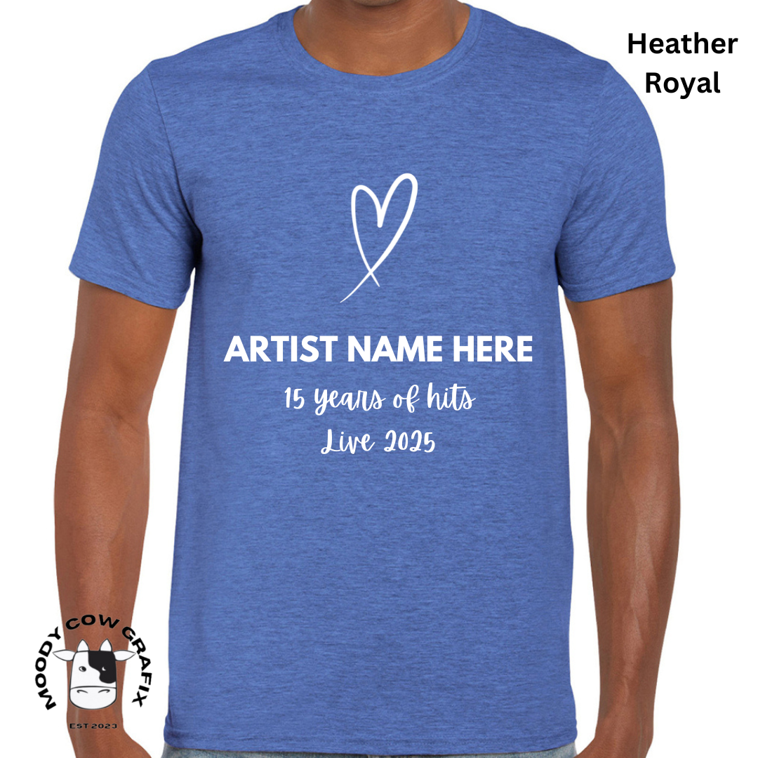 Custom Design -Unisex T-Shirt (Blue Colours) - 15 Years of Hits Live 2025