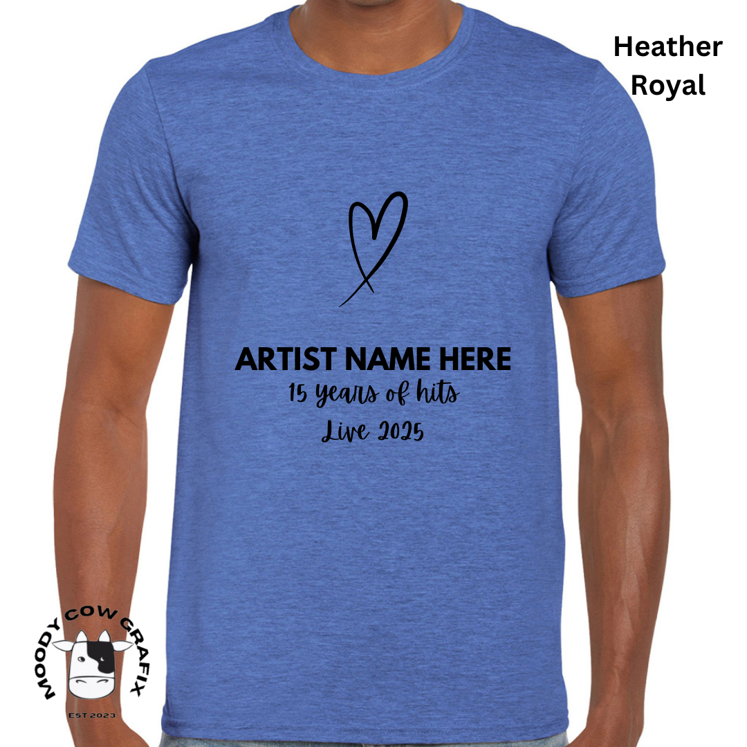 Custom Design -Unisex T-Shirt (Blue Colours) - 15 Years of Hits Live 2025