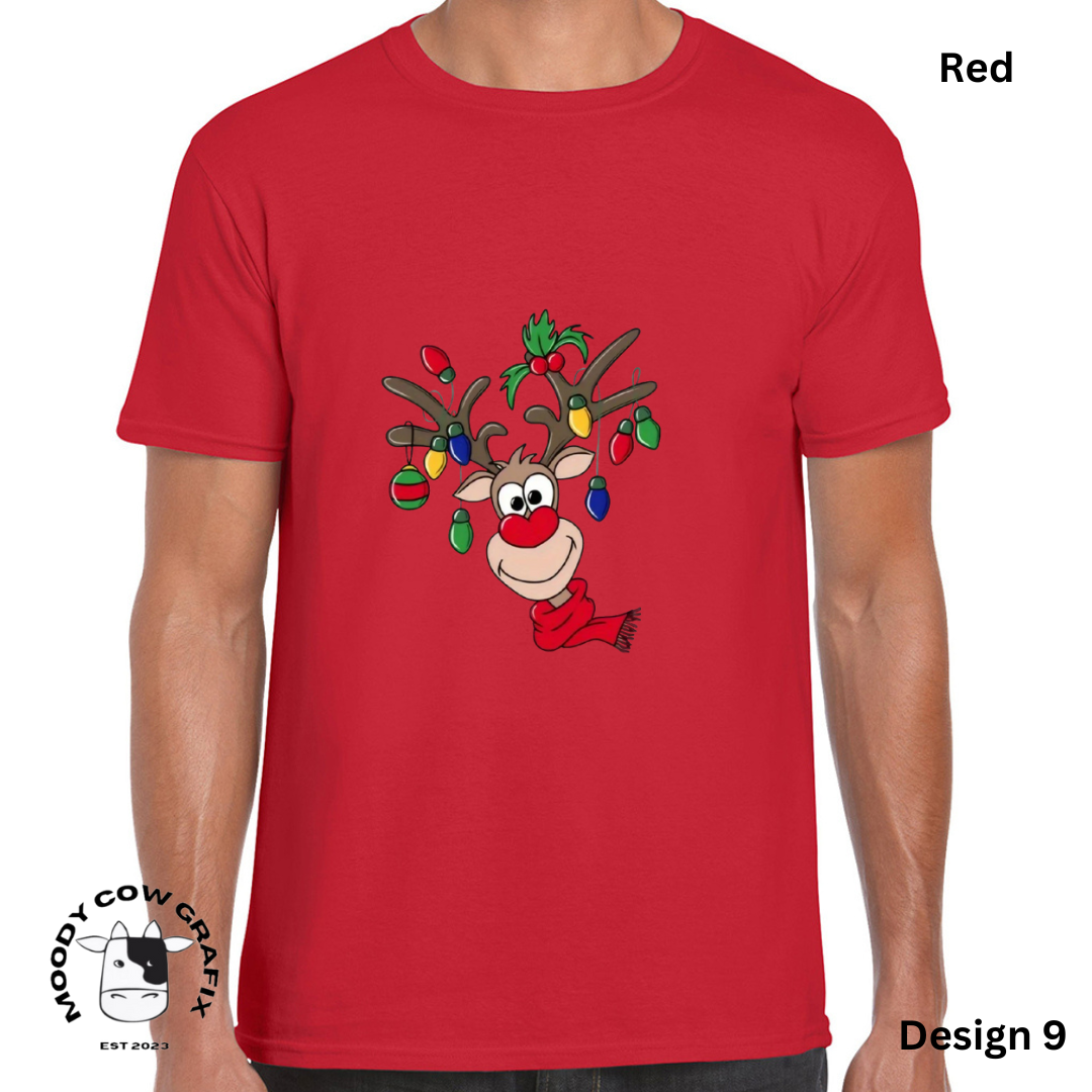 Custom Design Christmas T-Shirt - Multiple Designs