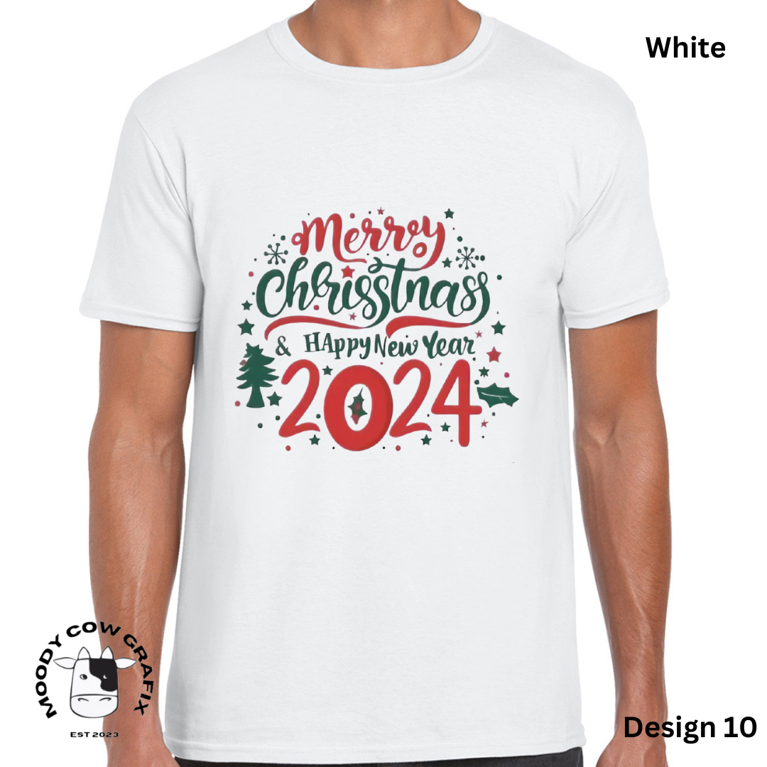 Custom Design Christmas T-Shirt - Multiple Designs