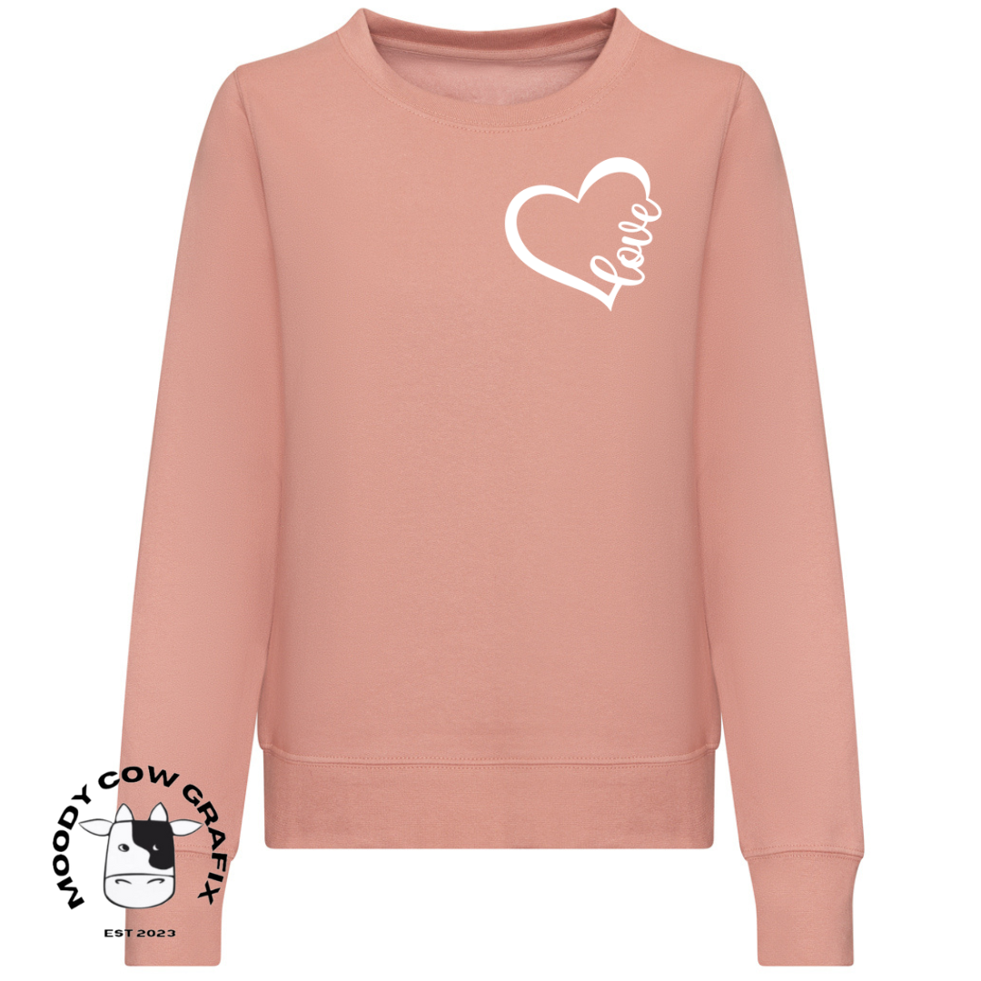 Love / Heart Ladies Sweatshirt