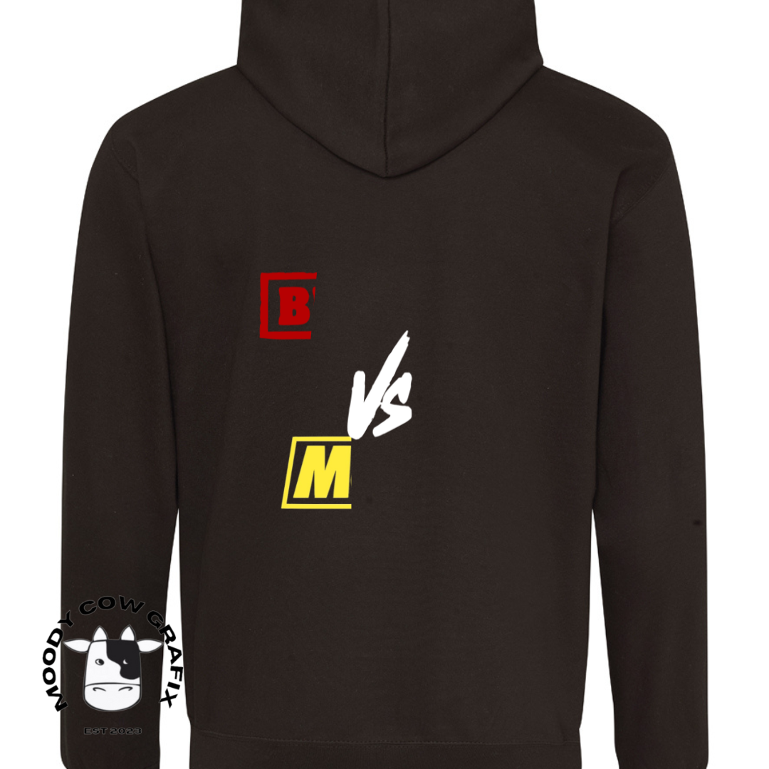 Custom design Varsity Hoodie - The ultimate face off.