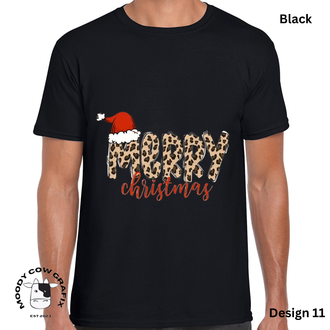 Custom Design Christmas T-Shirt - Multiple Designs