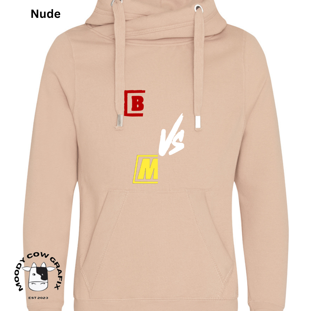 Custom Design - Cross Neck Hibernate Style Hoodie - The Ultimate Face Off