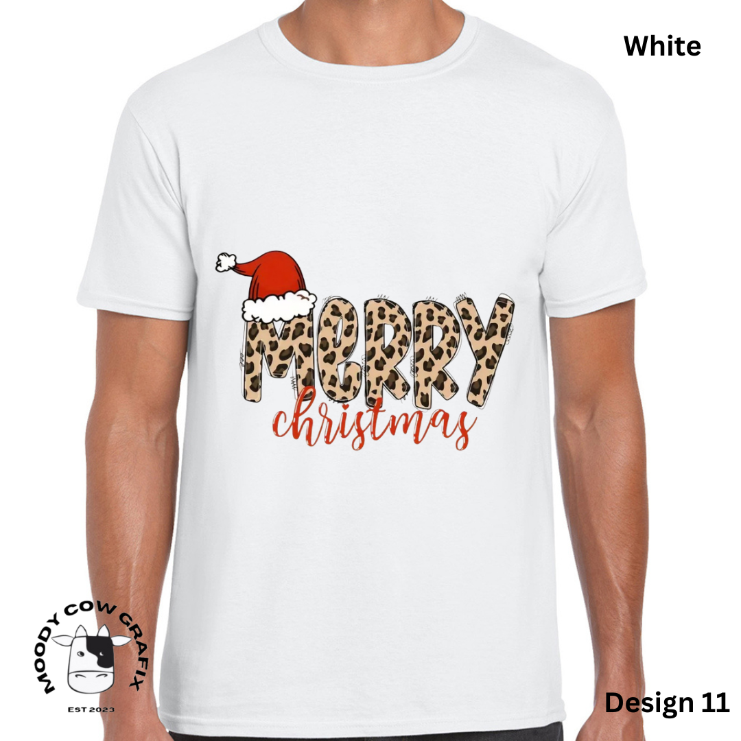 Custom Design Christmas T-Shirt - Multiple Designs