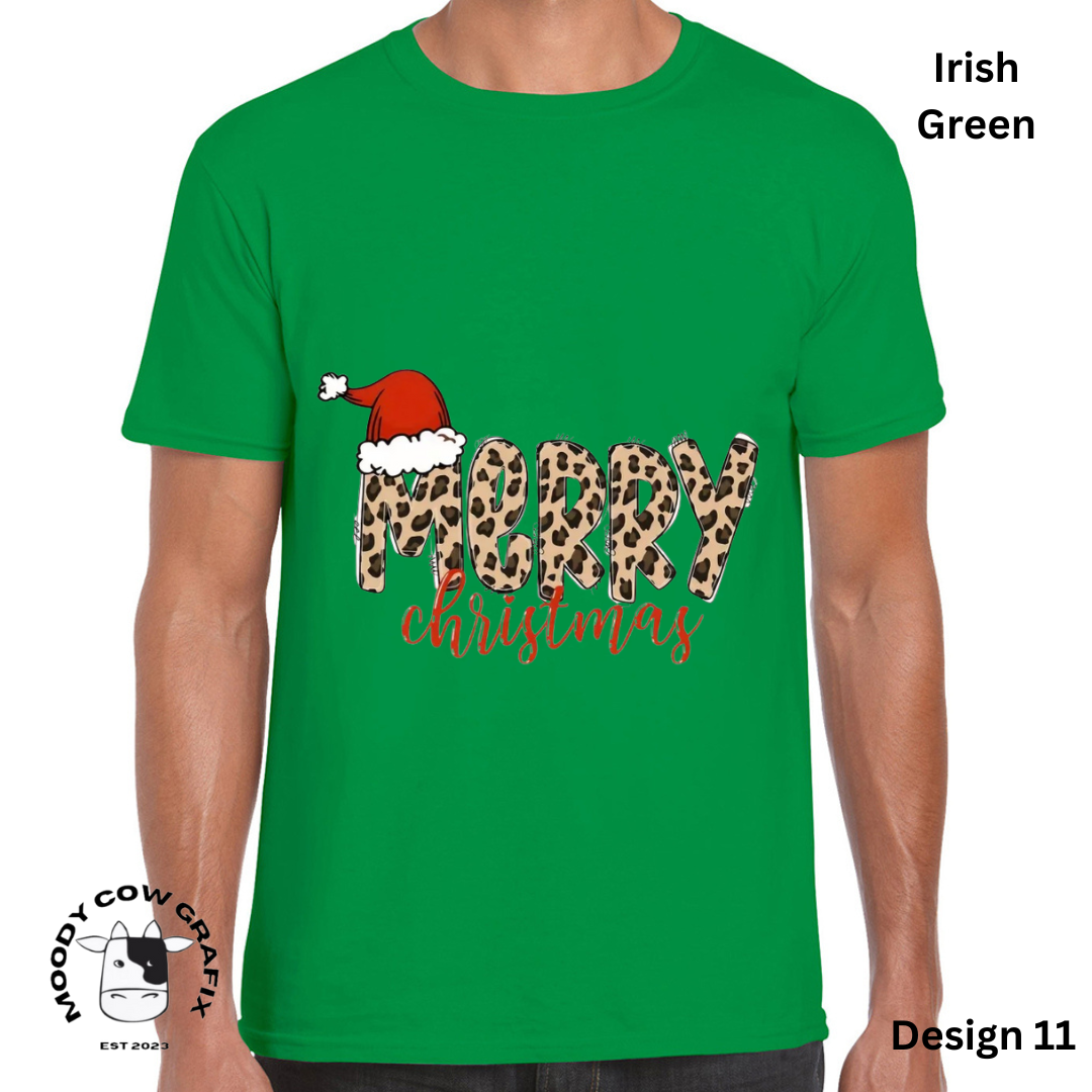 Custom Design Christmas T-Shirt - Multiple Designs