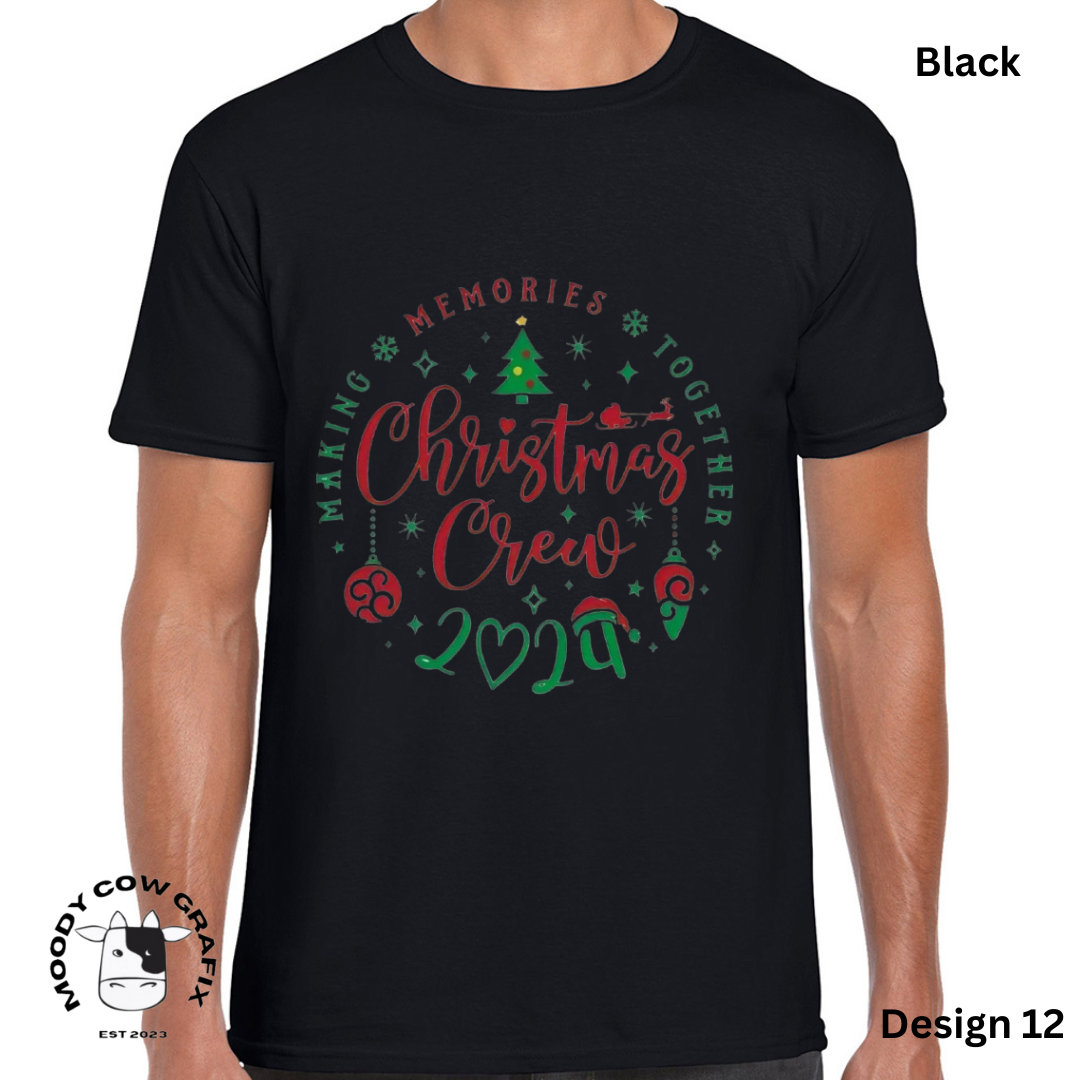 Custom Design Christmas T-Shirt - Multiple Designs