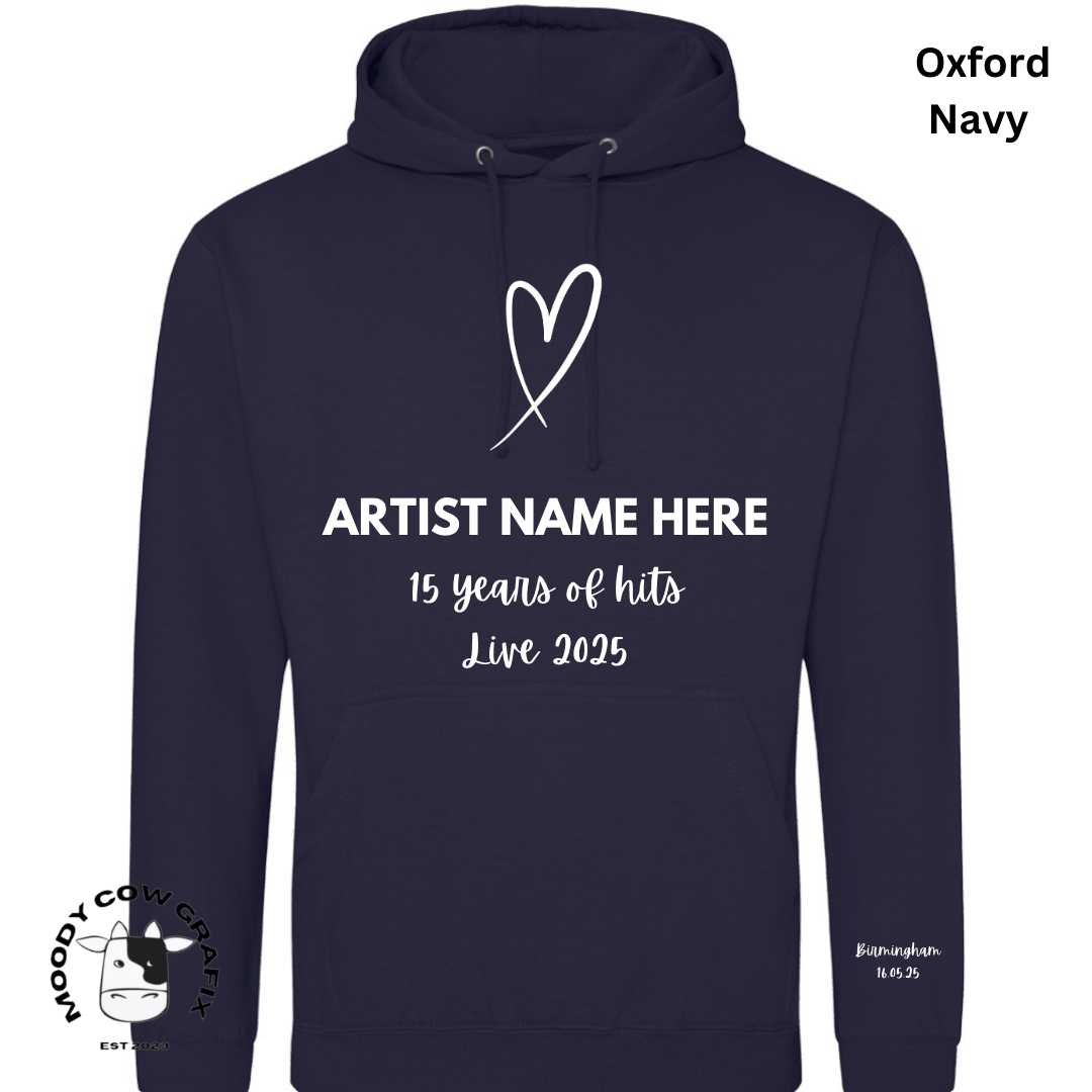 Custom Design Hoodie - 15 Years of Hits Live 2025 - Blues - Set 2 of 2