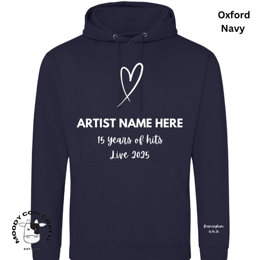 Custom Design Hoodie - 15 Years of Hits Live 2025 - Blues - Set 2 of 2