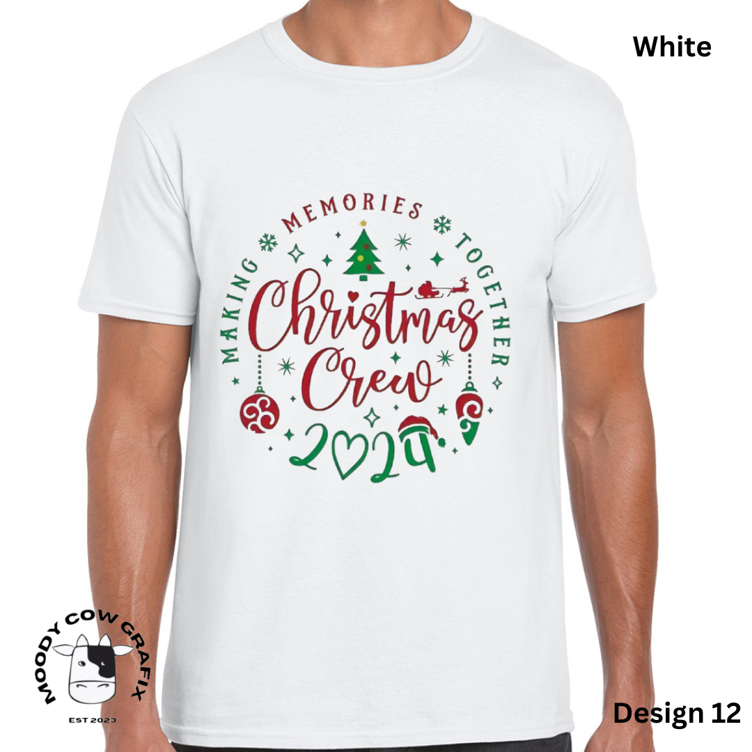 Custom Design Christmas T-Shirt - Multiple Designs