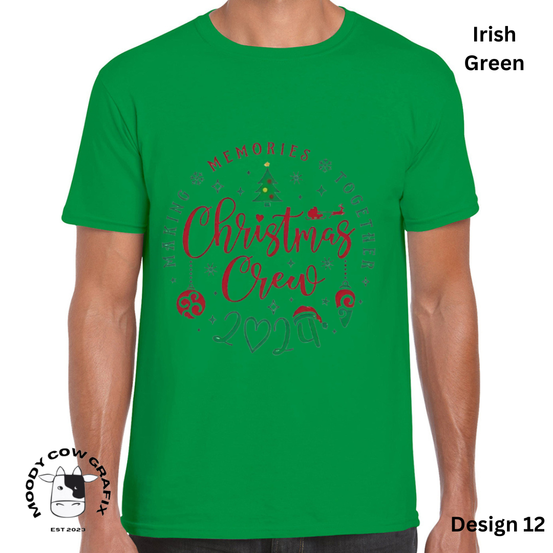 Custom Design Christmas T-Shirt - Multiple Designs