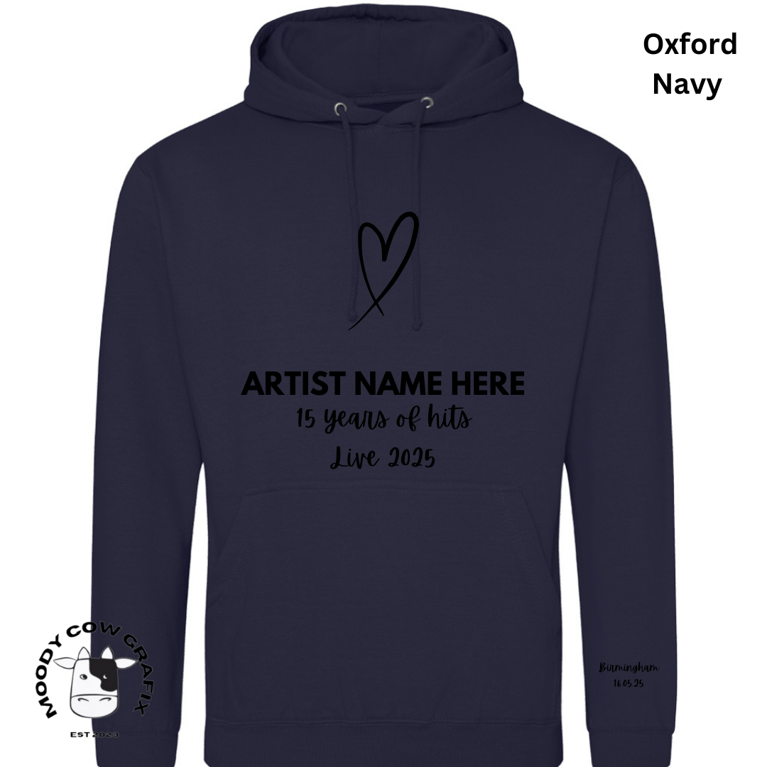 Custom Design Hoodie - 15 Years of Hits Live 2025 - Blues - Set 2 of 2