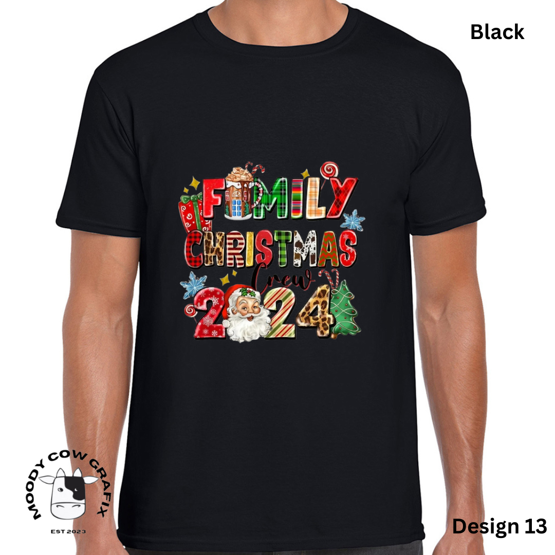 Custom Design Christmas T-Shirt - Multiple Designs