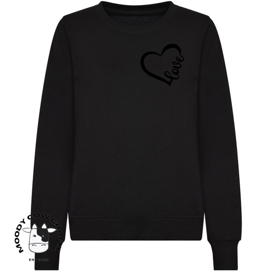 Love / Heart Ladies Sweatshirt