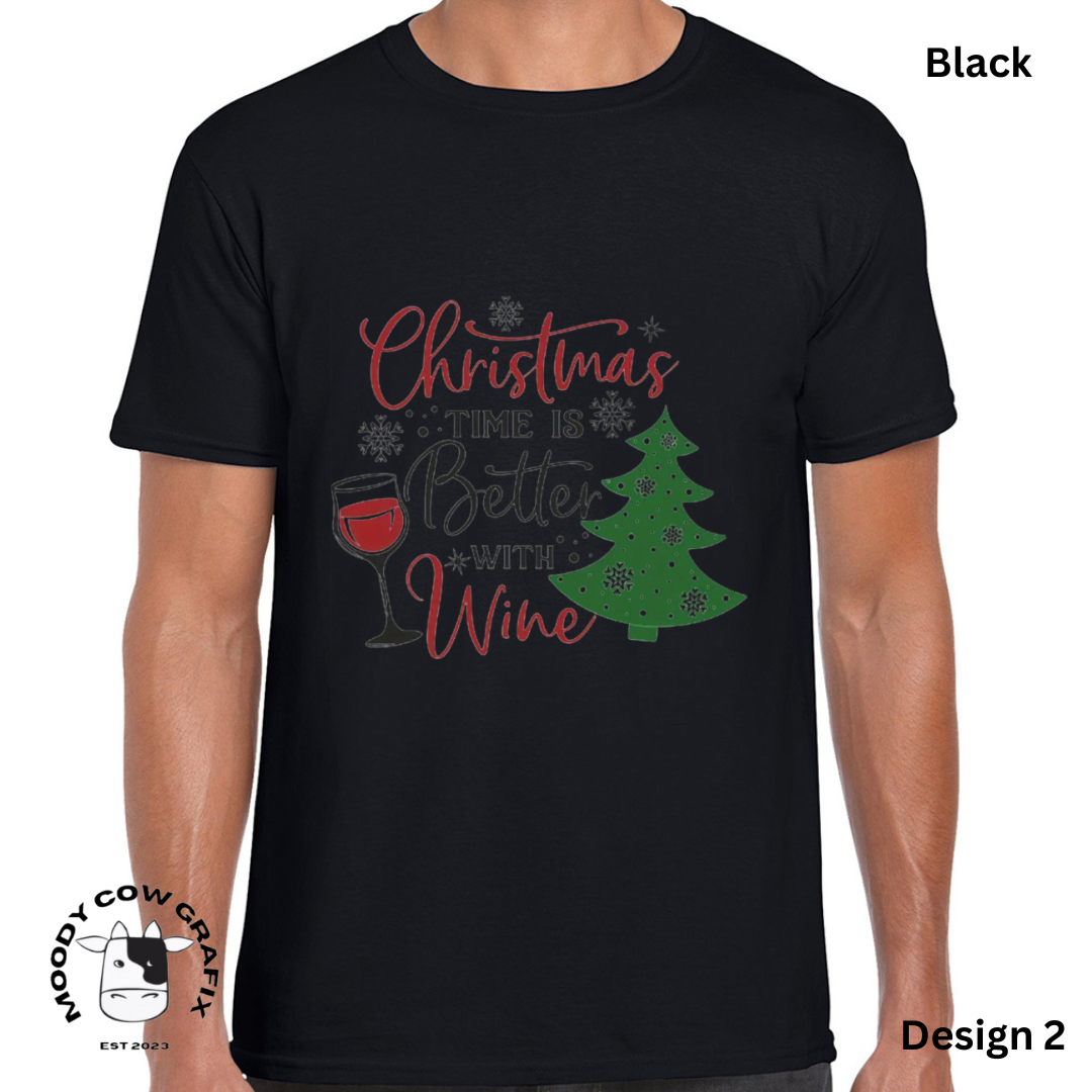 Custom Design Christmas T-Shirt - Multiple Designs