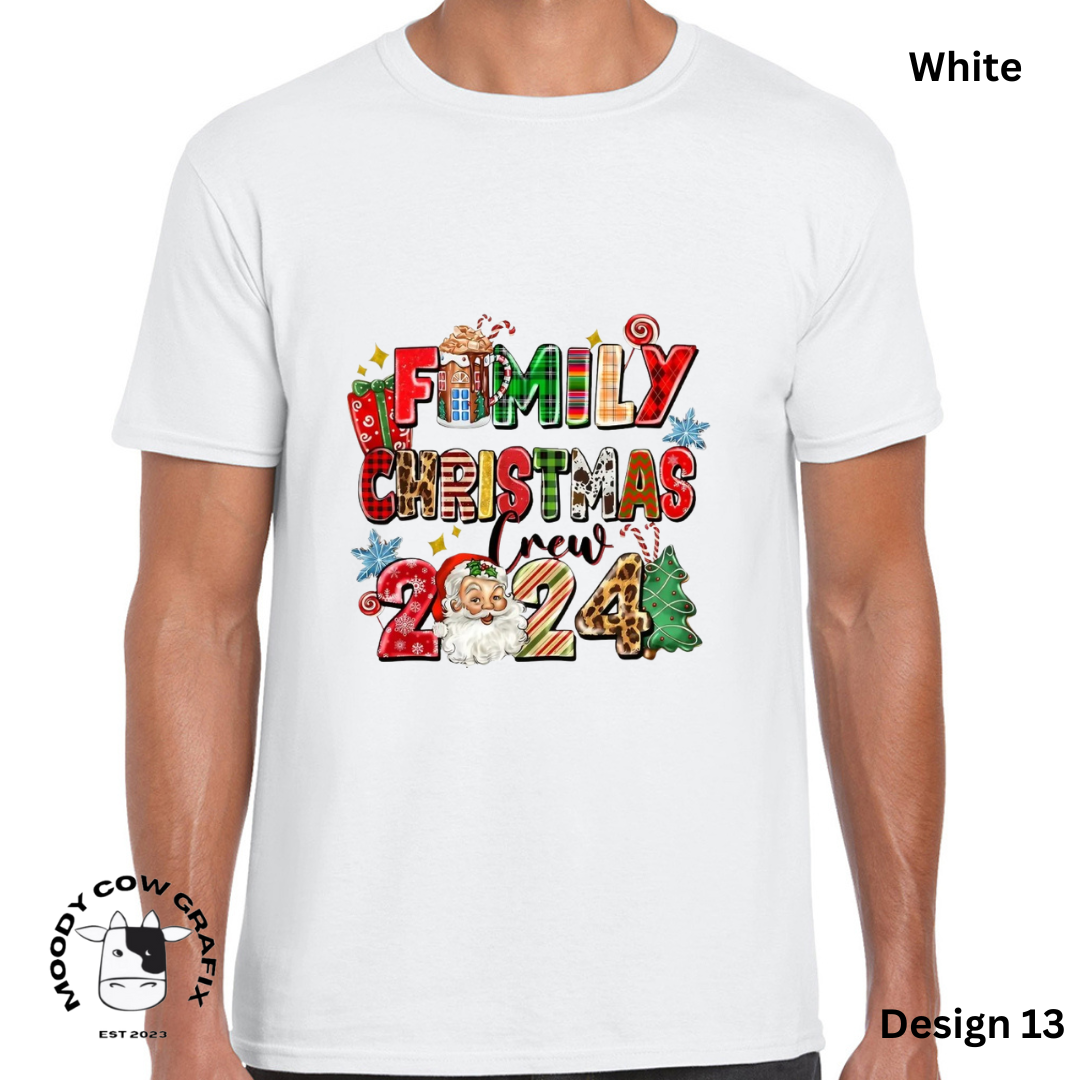 Custom Design Christmas T-Shirt - Multiple Designs