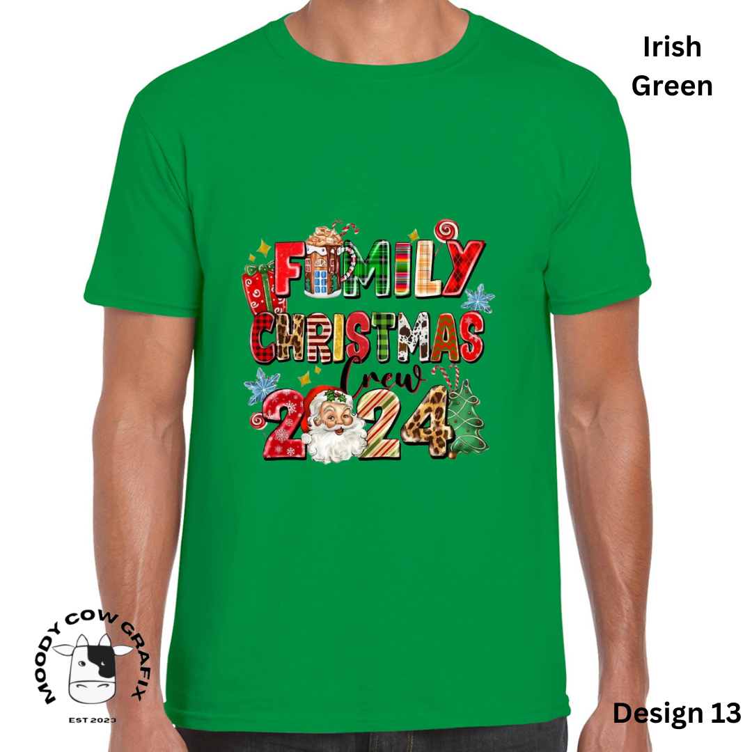 Custom Design Christmas T-Shirt - Multiple Designs