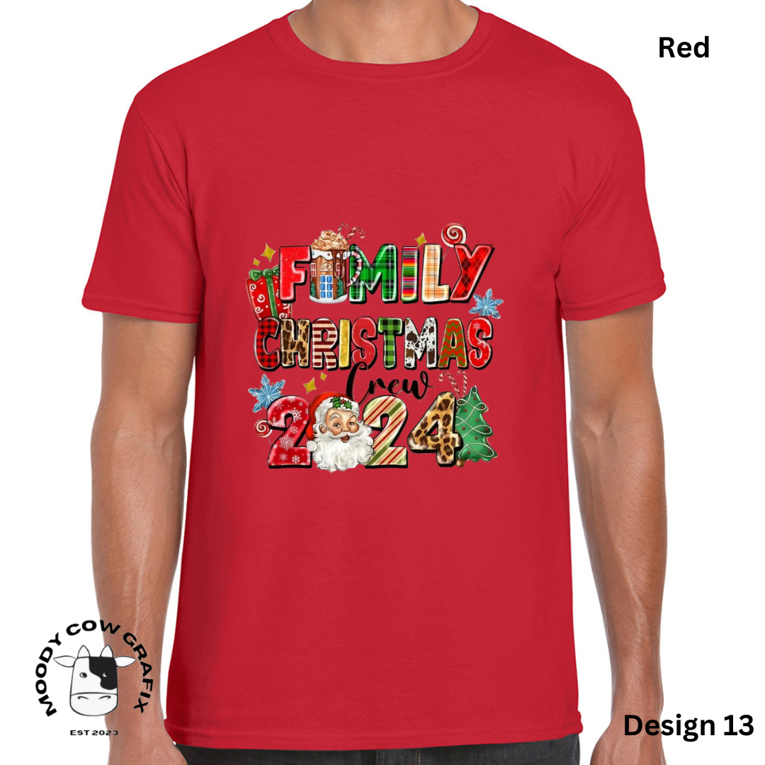 Custom Design Christmas T-Shirt - Multiple Designs