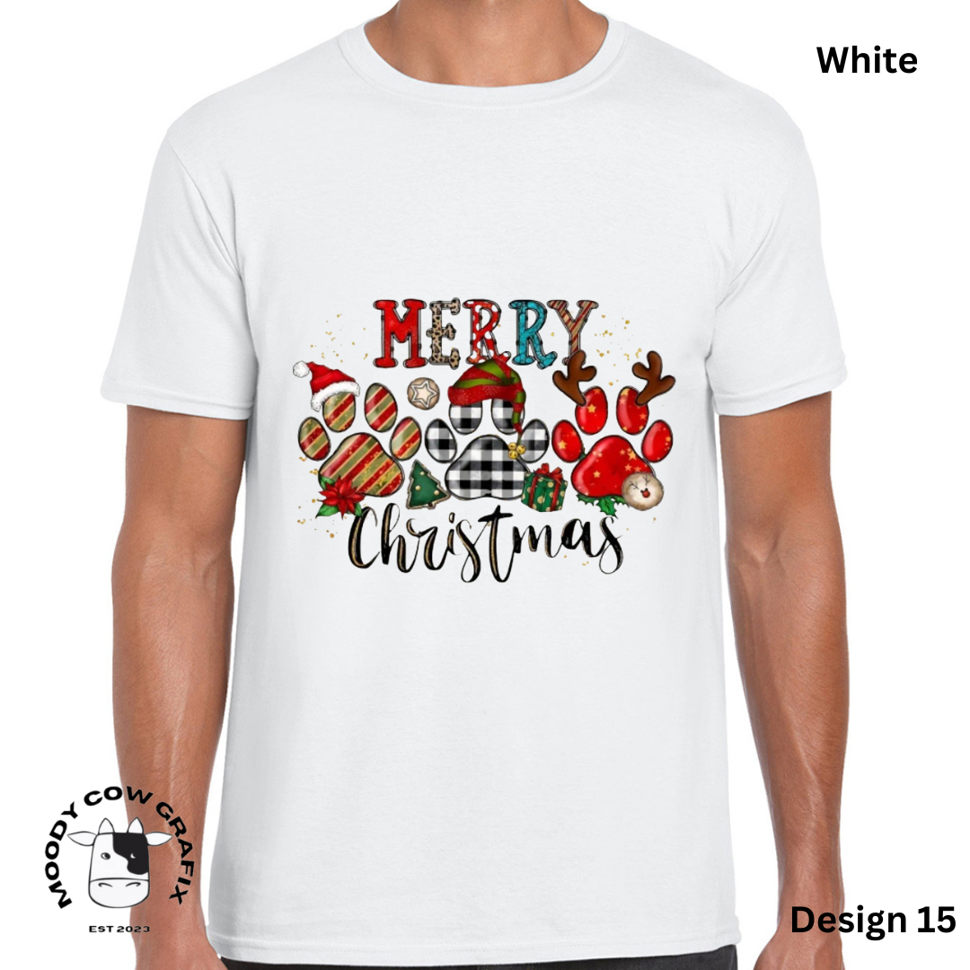 Custom Design Christmas T-Shirt - Multiple Designs